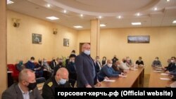 Костянтин Єрманов на сесії підконтрольної Росії міської ради Керчі, 29 січня 2021 року